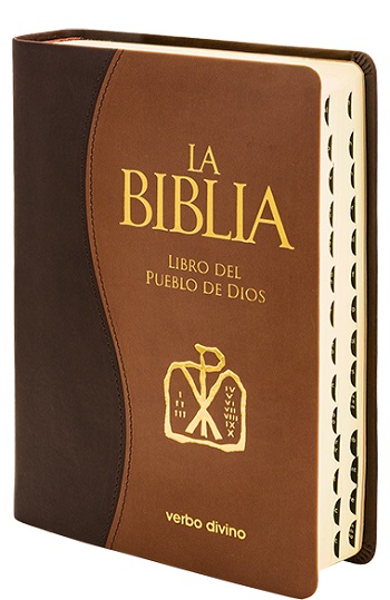 La Biblia. Libro del Pueblo de Dios. (Símil Piel - Bitono - Uñeros)