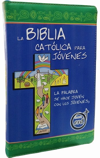 La Biblia Católica para Jóvenes (Grande/Cremallera/Gris/23,5x15 cm)