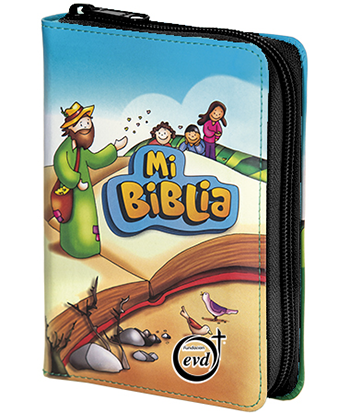 Mi Biblia. (Bolsillo/Cremallera negra Plástica/Ilustrada infantil/15,7x10,5 cm)