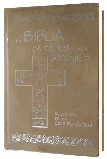 La Biblia Católica para Jóvenes. Confirmación. (Tapa dura/Ed. marrón/Polipiel/Estampado plata/15,4x24,5 cm)