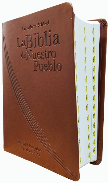 Biblia de Nuestro Pueblo. (Popular/Piel Marrón/Uñero/14x19 cm)