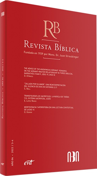 Revista Bíblica. Año 84. 2022/3-4. (Tapa blanda/15,5x13 cm)