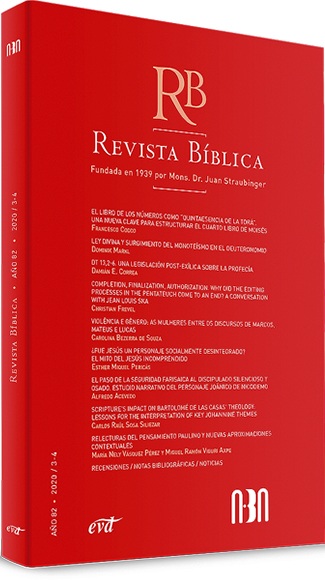 Revista Bíblica. Año 82. 2020/3-4. (Tapa blanda/15,5x13 cm)